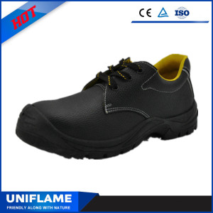 Simple Classic Embossed Leather Uppper Safety Shoes Ufb55.1