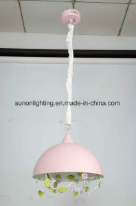 Colorful Wrought Iron Floral Pendant Light
