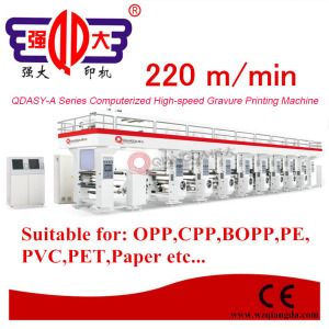 Qdasy-a Series Computerized High-Speed Plastic Film Gravure Printing Machine