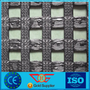 80/30kn Geogrid for Roadbed High Tensile Strength Warp-Knitting Polyester Geogrid